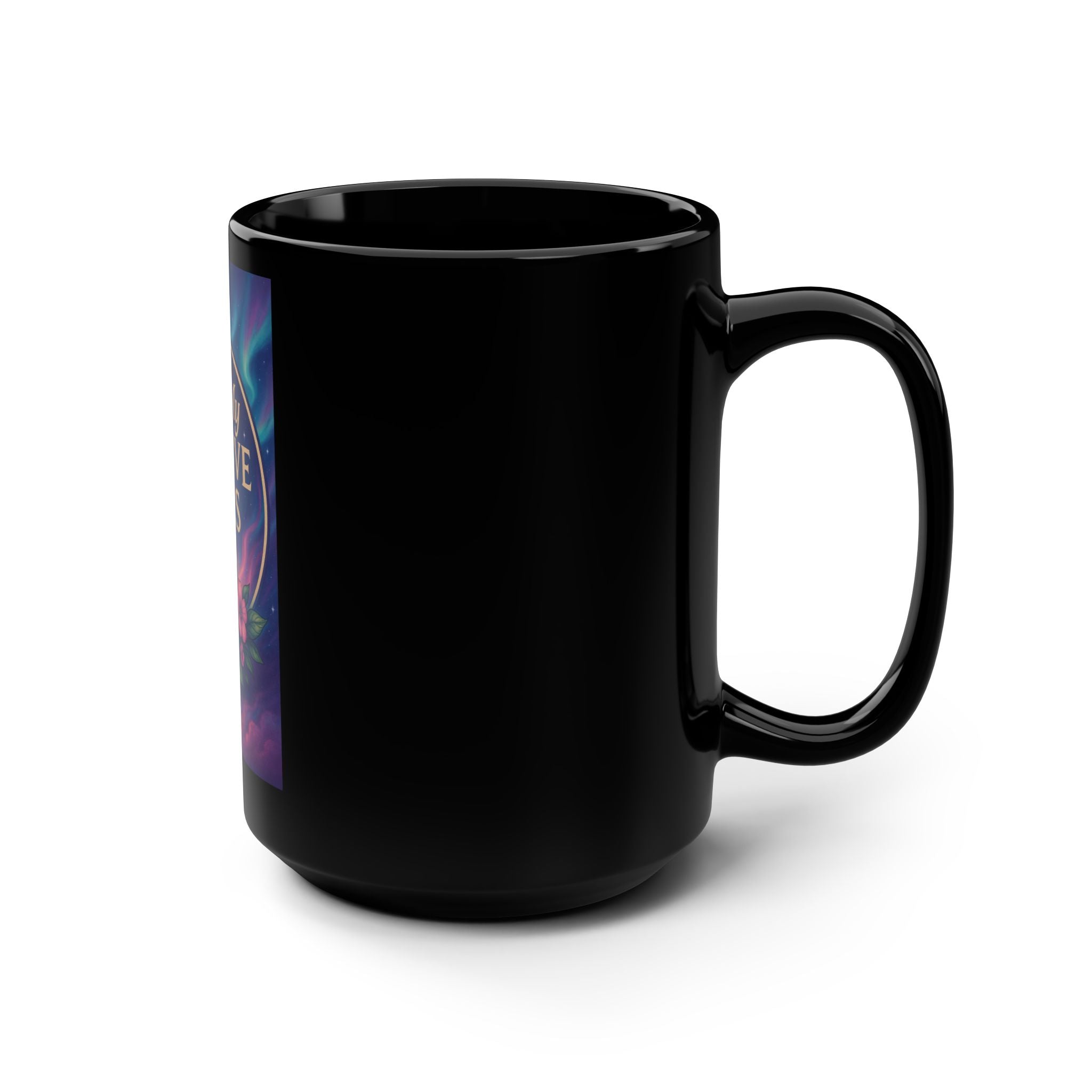 Positive Vibes Mug with Crystals Design, Coffee Cup Gift, Inspirational Drinking Mug, Mood Booster Kitchenware, Self-Care Essentials