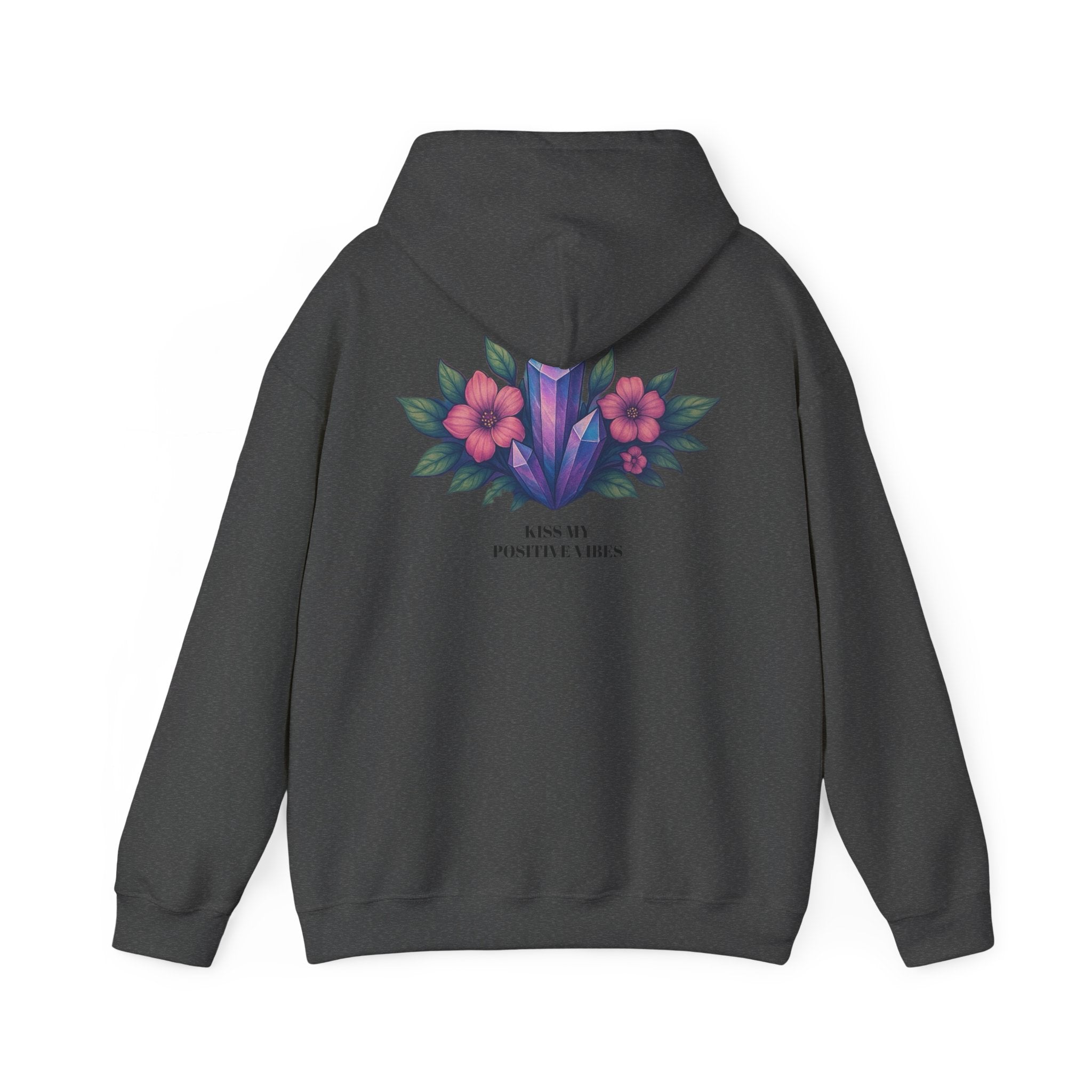 Positive Vibes Floral Hoodie - Cozy Unisex Sweatshirt for All Occasions, Gift Idea for Friends, Positive Affirmation Apparel, Spring Fashion