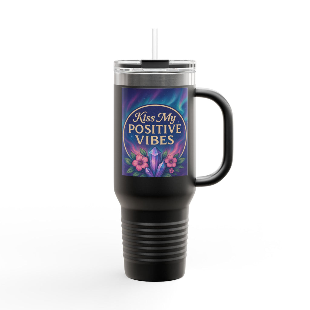 Positive Vibes Insulated Travel Mug | 40oz | Perfect for Coffee Lovers, Gift for Friends, Outdoor Adventures, Motivational Travel Cup, [...]