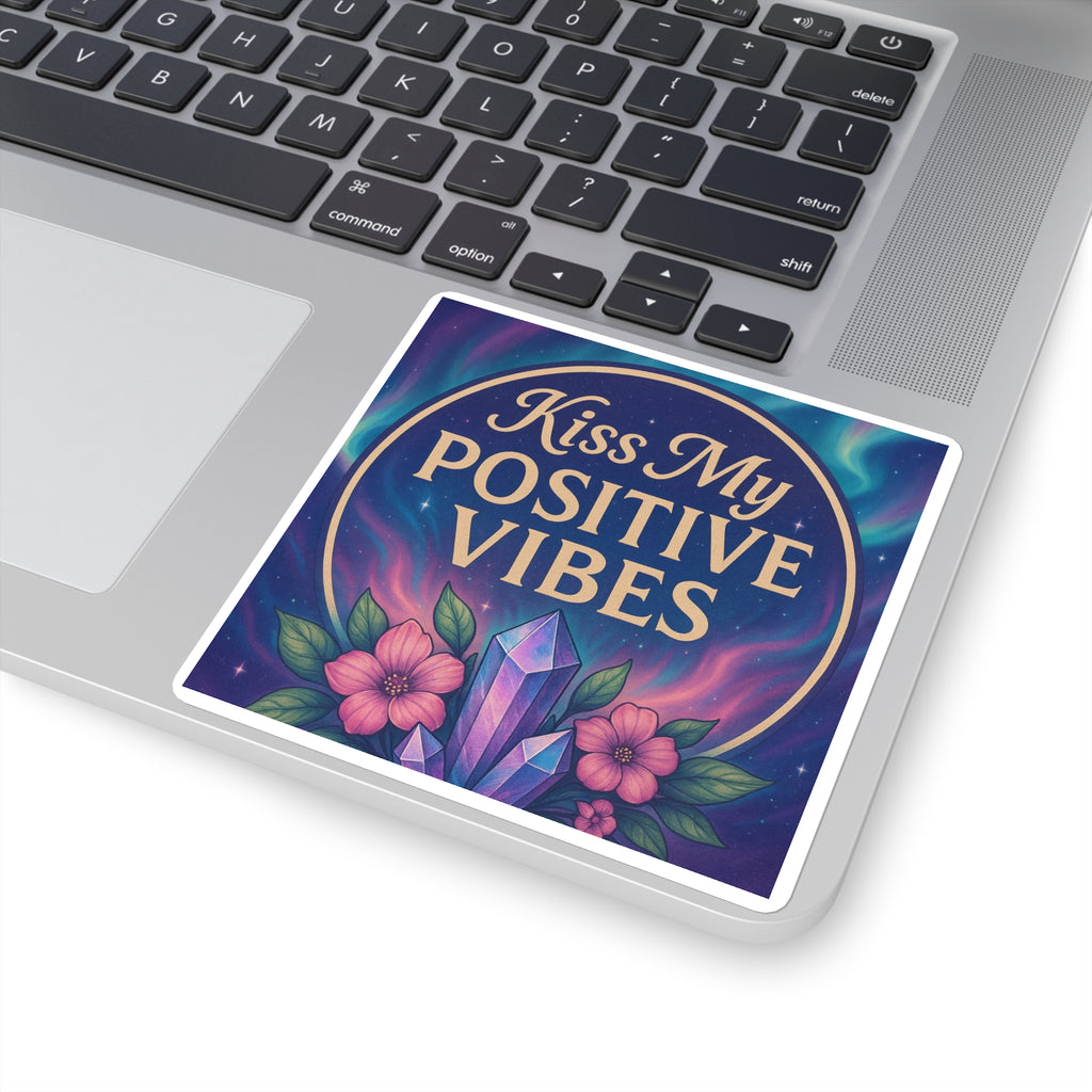 Positive Vibes Sticker | Affirmation Square Stickers | Laptop, Water Bottle, Scrapbooking Decor | Gift for Friends, Motivation