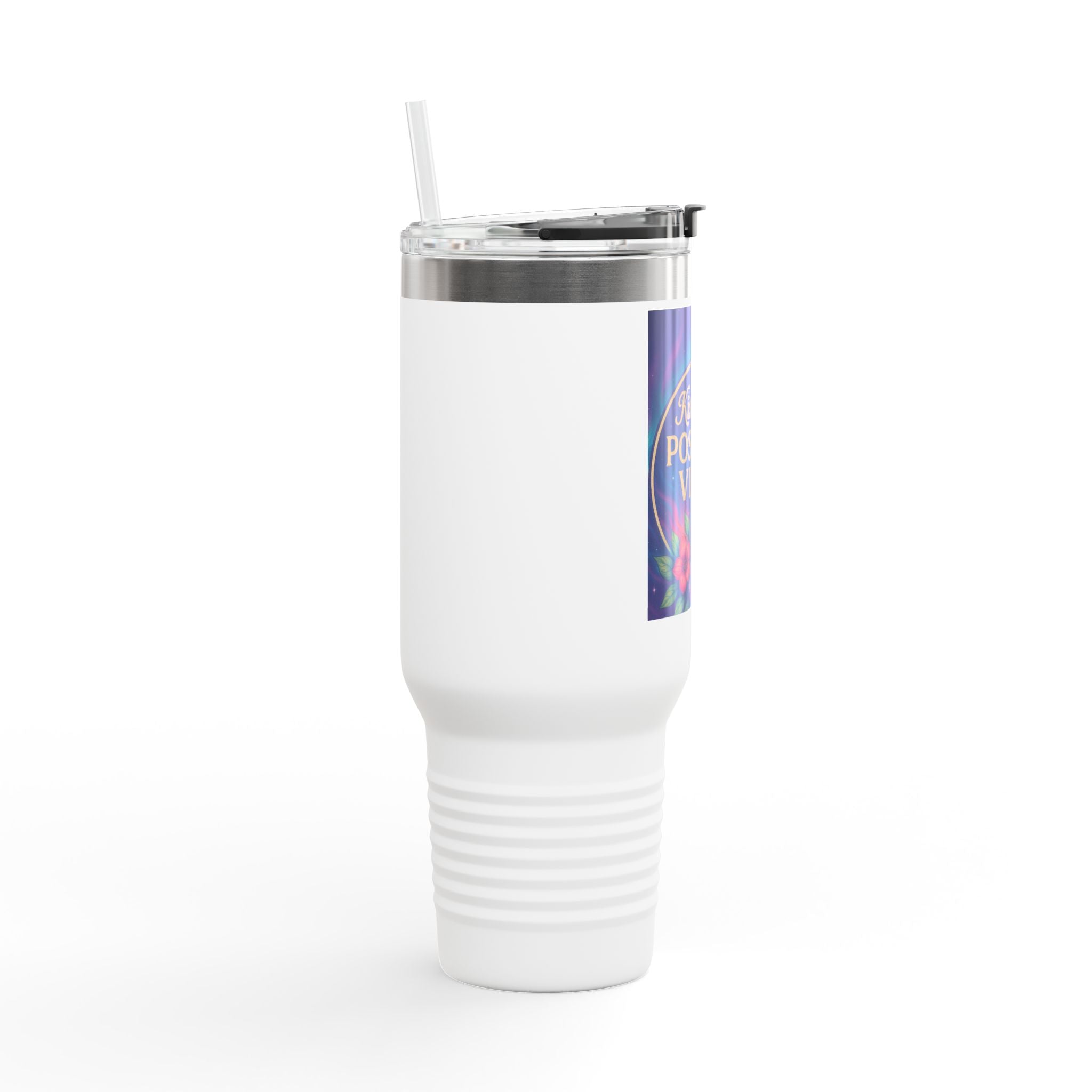 Positive Vibes Insulated Travel Mug | 40oz | Perfect for Coffee Lovers, Gift for Friends, Outdoor Adventures, Motivational Travel Cup, [...]