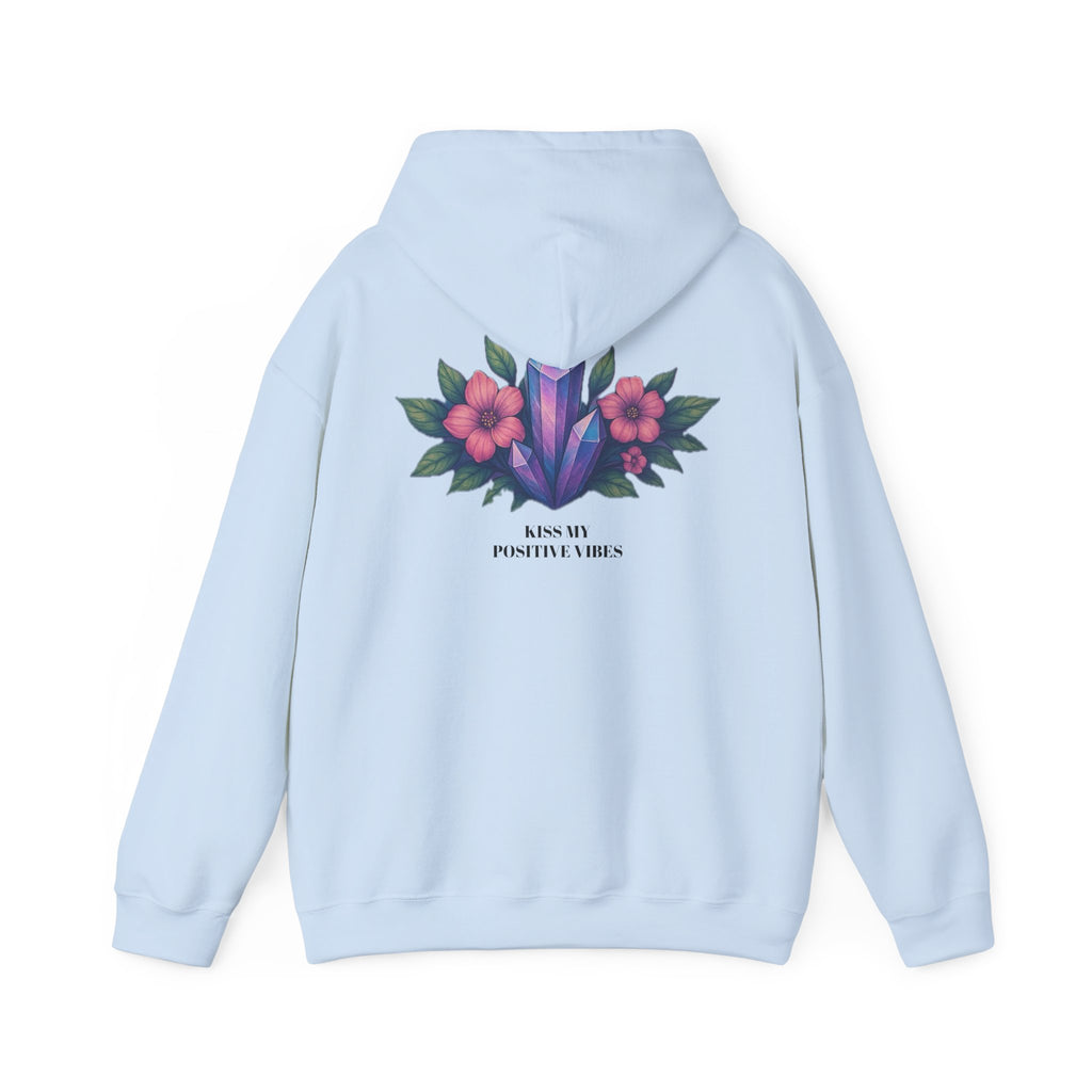 Positive Vibes Floral Hoodie - Cozy Unisex Sweatshirt for All Occasions, Gift Idea for Friends, Positive Affirmation Apparel, Spring Fashion