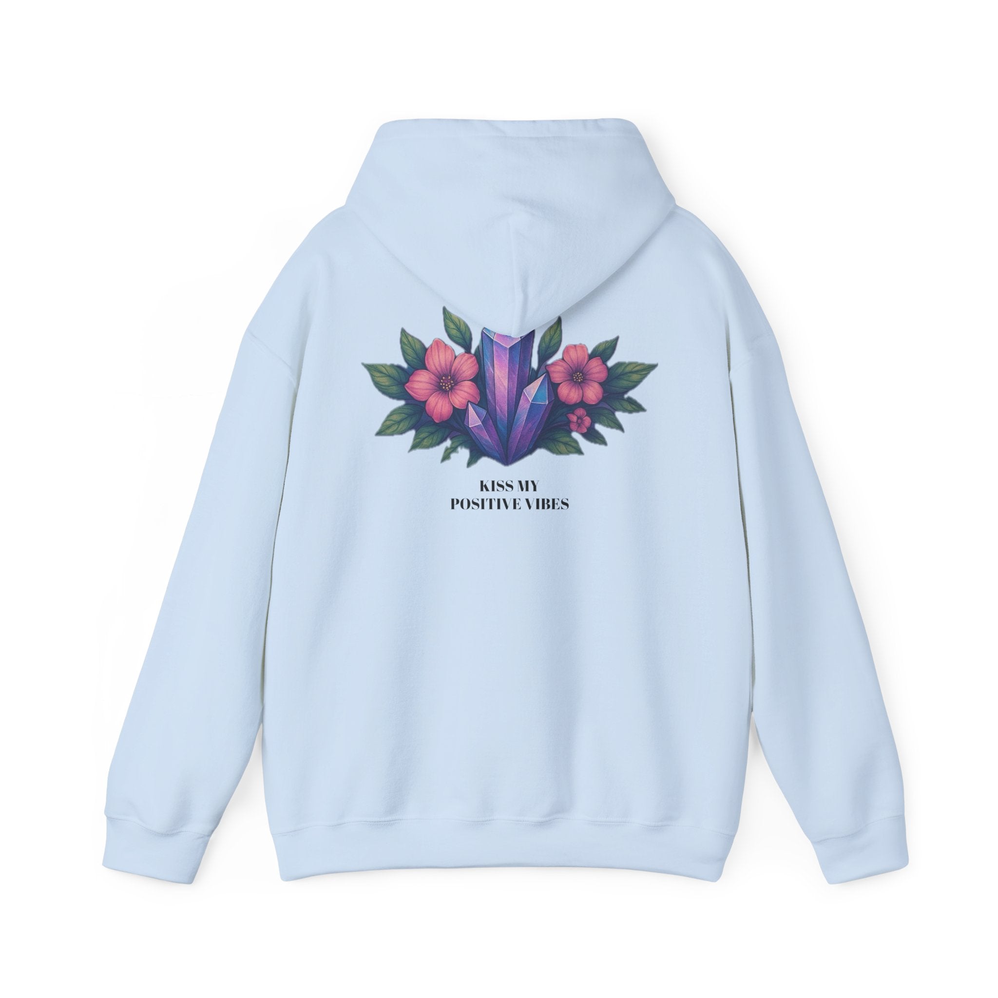Positive Vibes Floral Hoodie - Cozy Unisex Sweatshirt for All Occasions, Gift Idea for Friends, Positive Affirmation Apparel, Spring Fashion