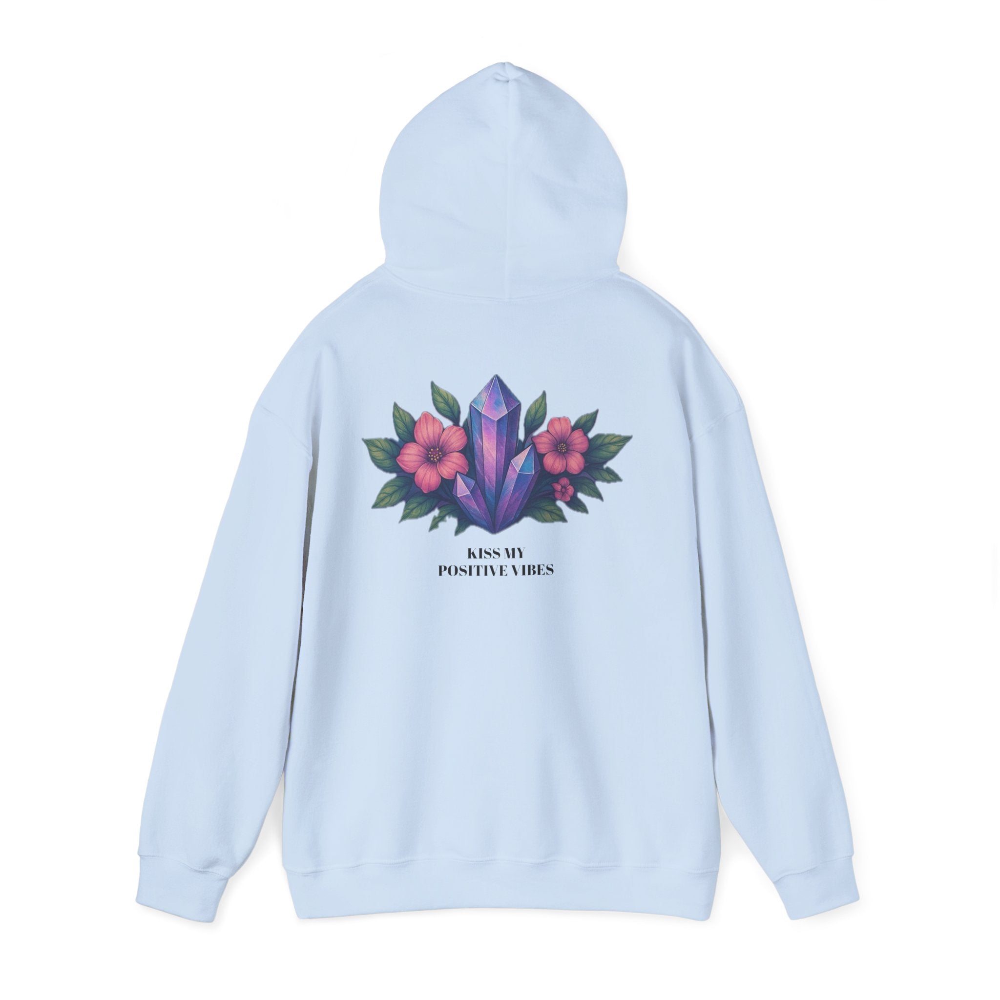 Positive Vibes Floral Hoodie - Cozy Unisex Sweatshirt for All Occasions, Gift Idea for Friends, Positive Affirmation Apparel, Spring Fashion
