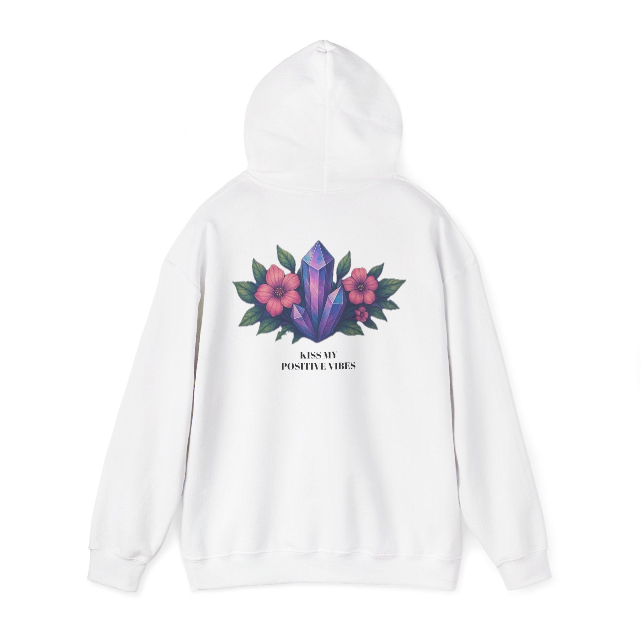 Positive Vibes Floral Hoodie - Cozy Unisex Sweatshirt for All Occasions, Gift Idea for Friends, Positive Affirmation Apparel, Spring Fashion