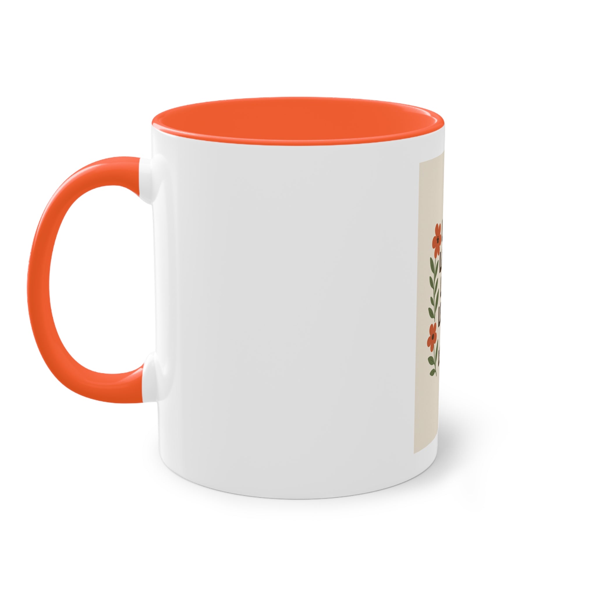 Live Laugh Love Two-Tone Coffee Mug - 11oz Ceramic Drinkware for Positive Vibes