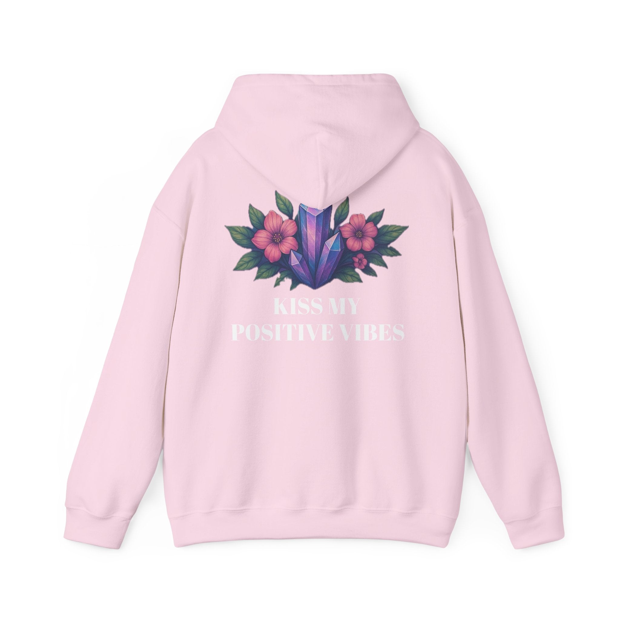 Positive Vibes Hoodie for Comfort Lovers, Cozy Sweatshirt, Gift for Friends, Motivational Apparel, Floral Design