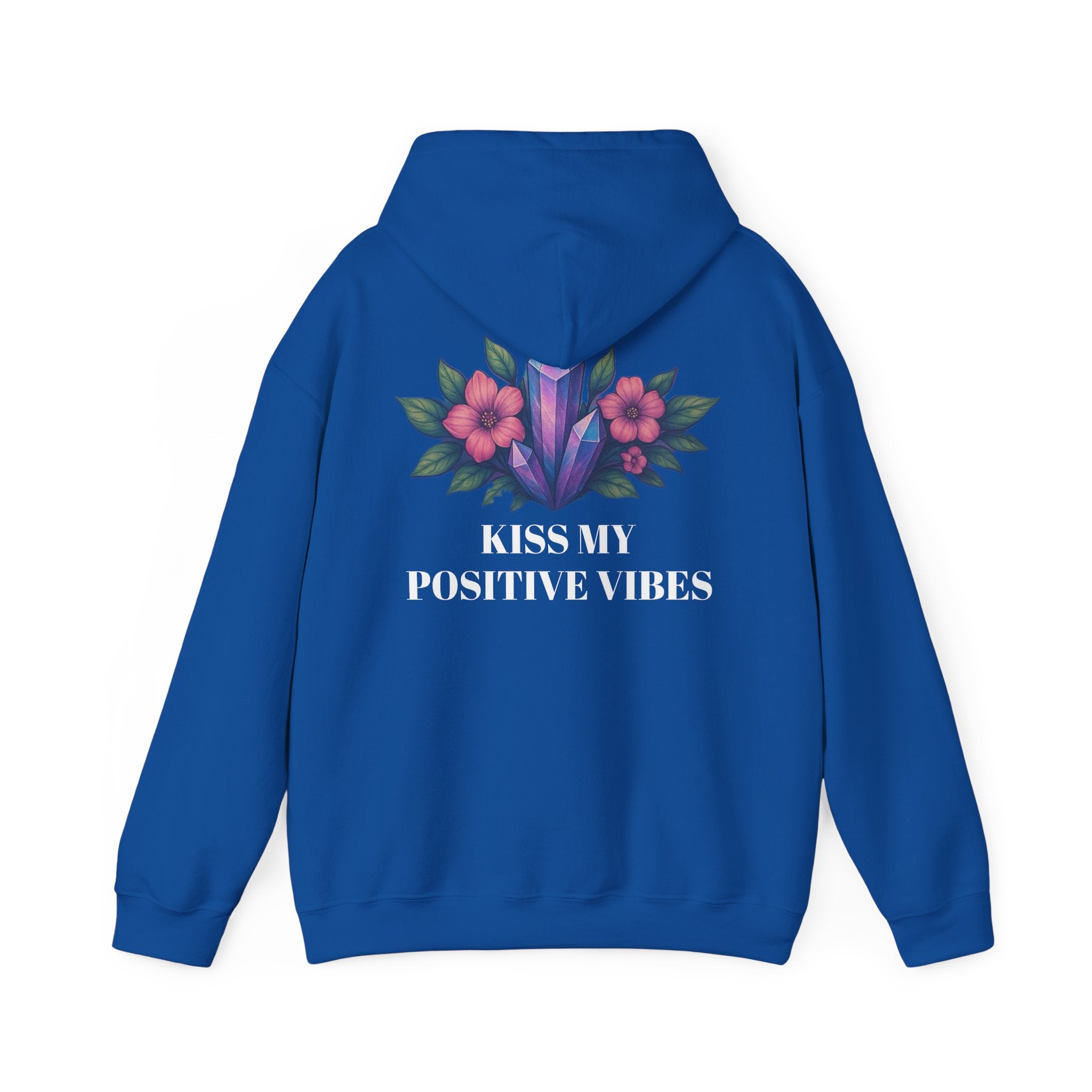 Positive Vibes Hoodie for Comfort Lovers, Cozy Sweatshirt, Gift for Friends, Motivational Apparel, Floral Design