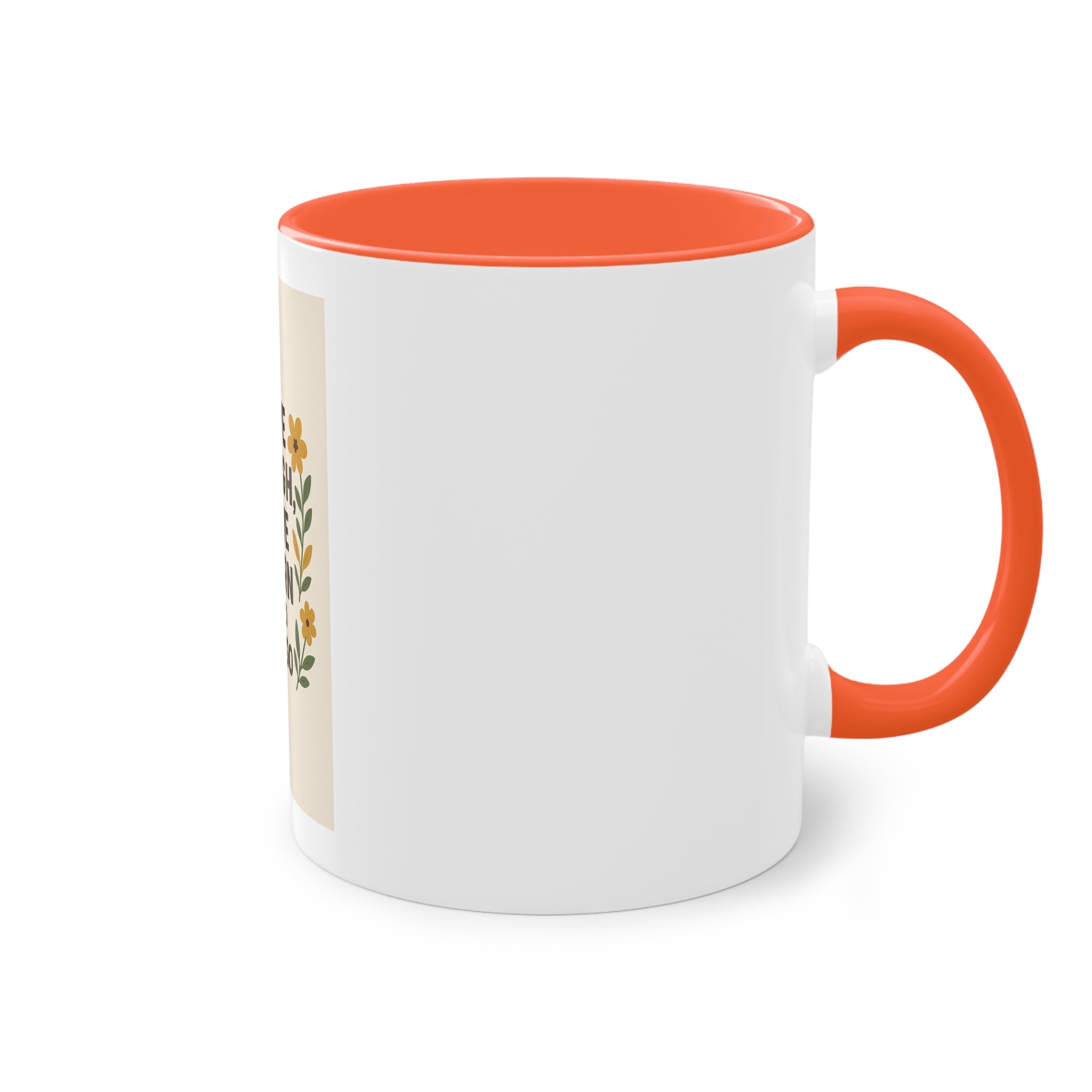Live Laugh Love Two-Tone Coffee Mug - 11oz Ceramic Drinkware for Positive Vibes