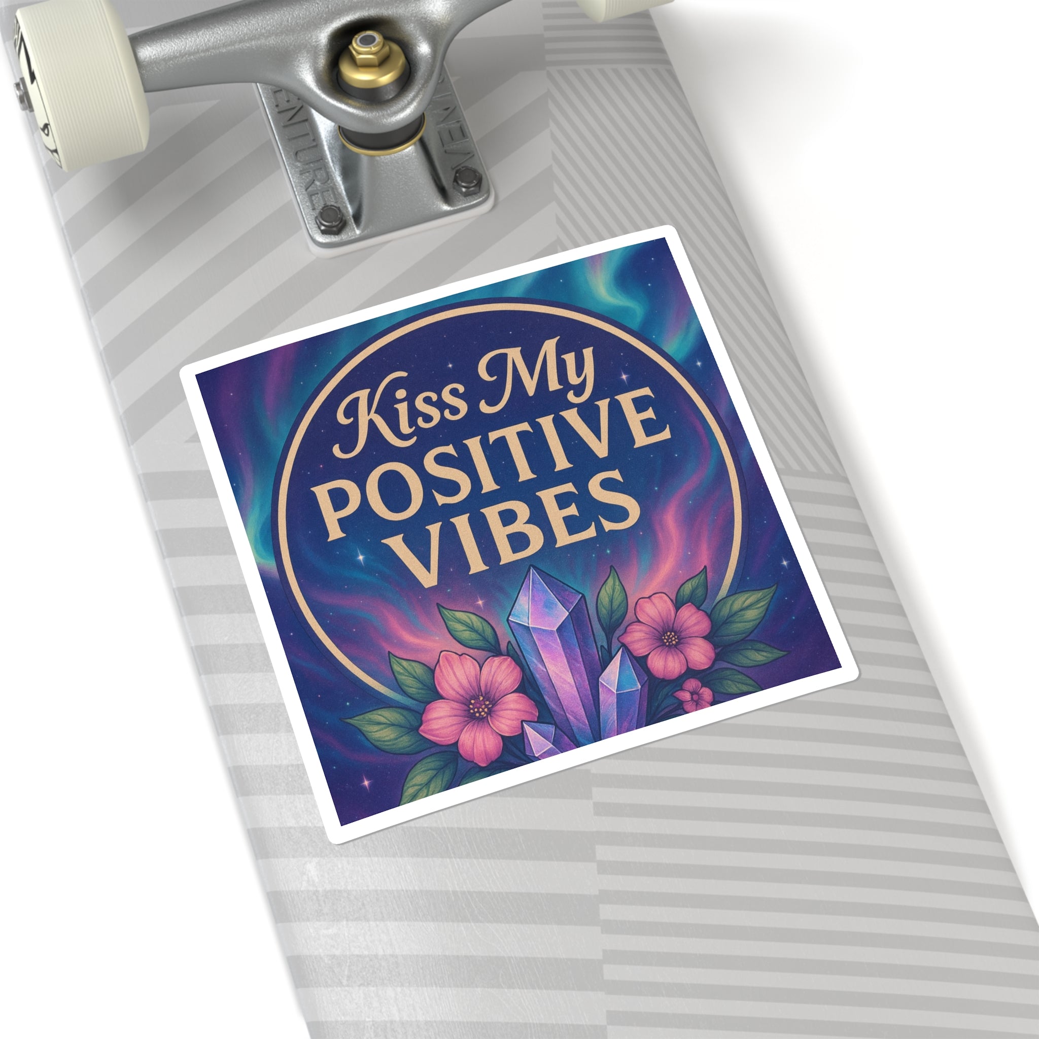 Positive Vibes Sticker | Affirmation Square Stickers | Laptop, Water Bottle, Scrapbooking Decor | Gift for Friends, Motivation
