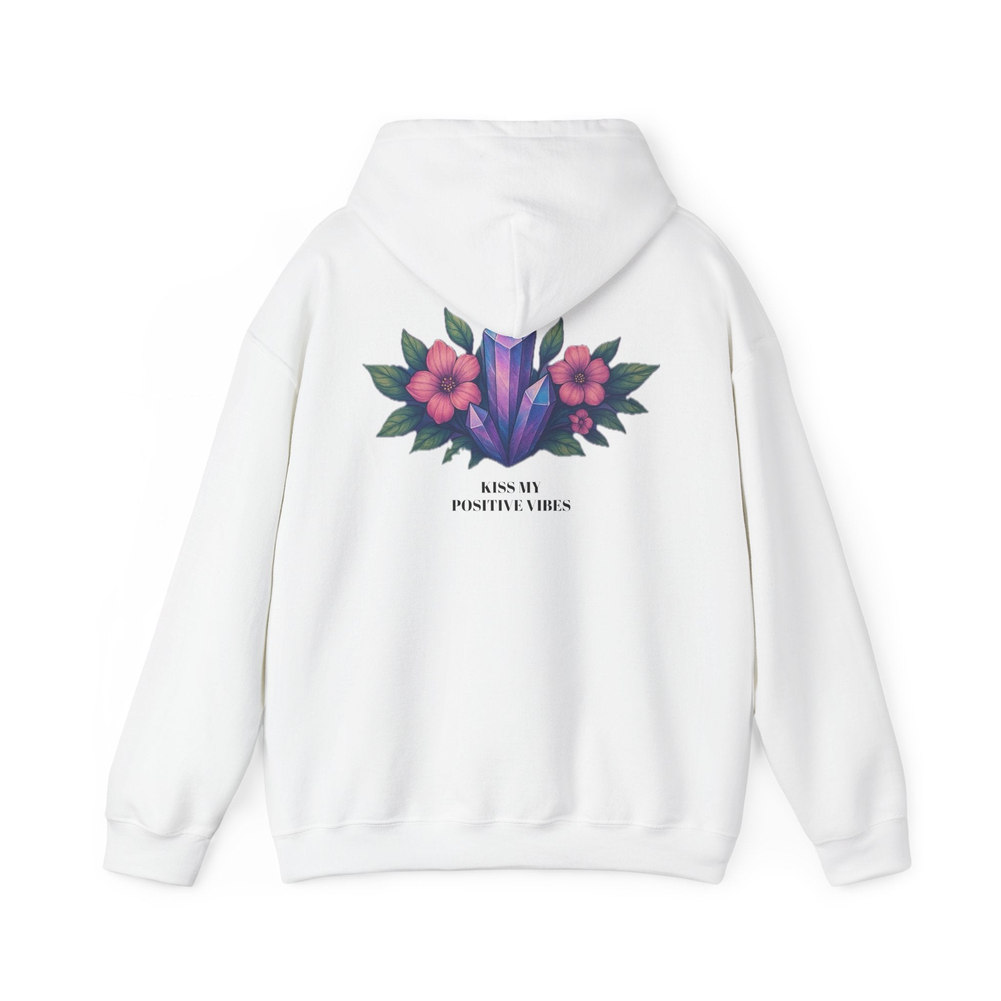 Positive Vibes Floral Hoodie - Cozy Unisex Sweatshirt for All Occasions, Gift Idea for Friends, Positive Affirmation Apparel, Spring Fashion