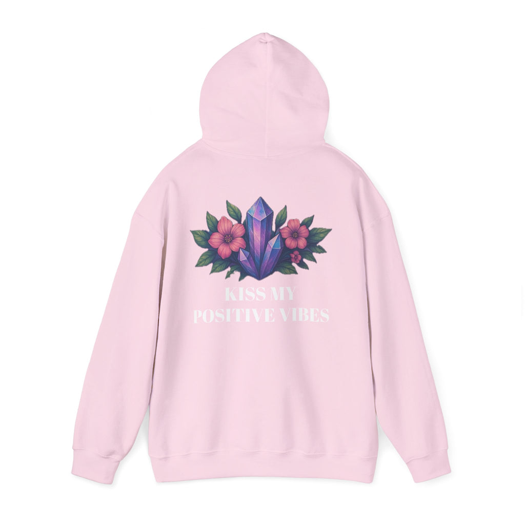 Positive Vibes Hoodie for Comfort Lovers, Cozy Sweatshirt, Gift for Friends, Motivational Apparel, Floral Design