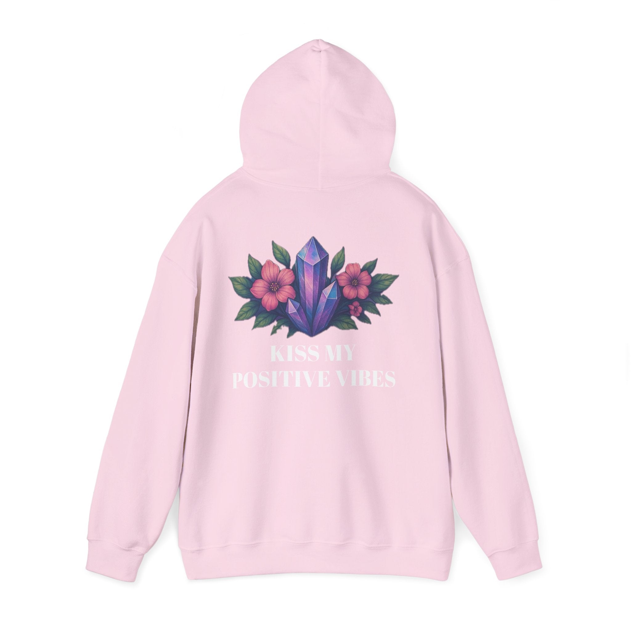 Positive Vibes Hoodie for Comfort Lovers, Cozy Sweatshirt, Gift for Friends, Motivational Apparel, Floral Design