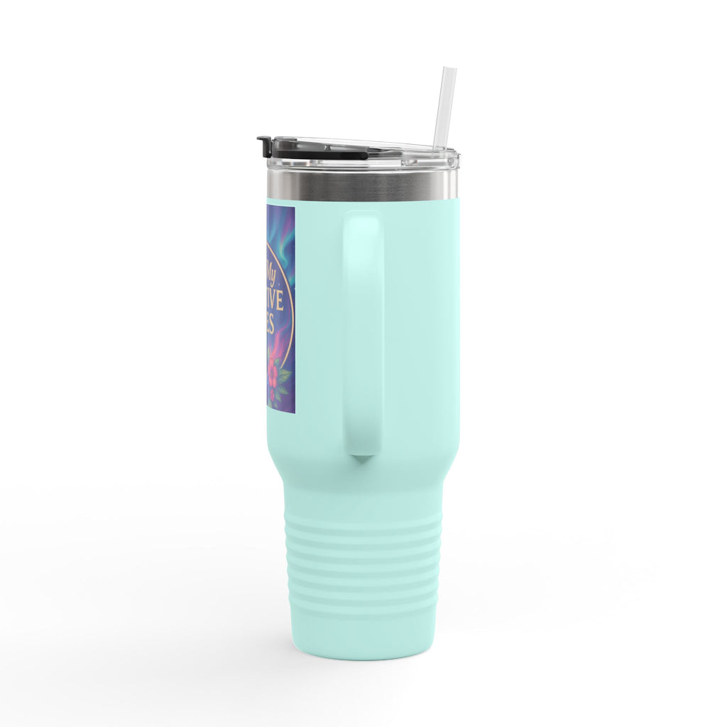 Positive Vibes Insulated Travel Mug | 40oz | Perfect for Coffee Lovers, Gift for Friends, Outdoor Adventures, Motivational Travel Cup, [...]