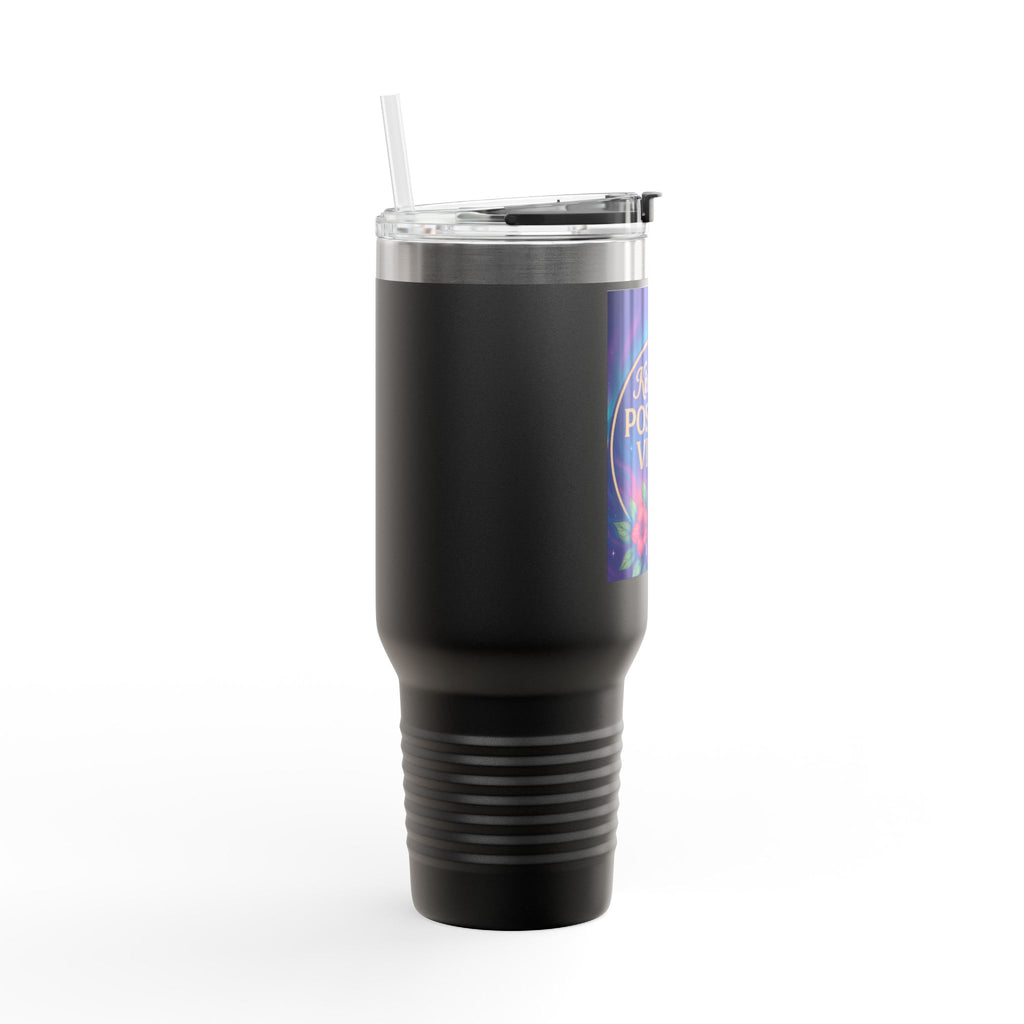 Positive Vibes Insulated Travel Mug | 40oz | Perfect for Coffee Lovers, Gift for Friends, Outdoor Adventures, Motivational Travel Cup, [...]
