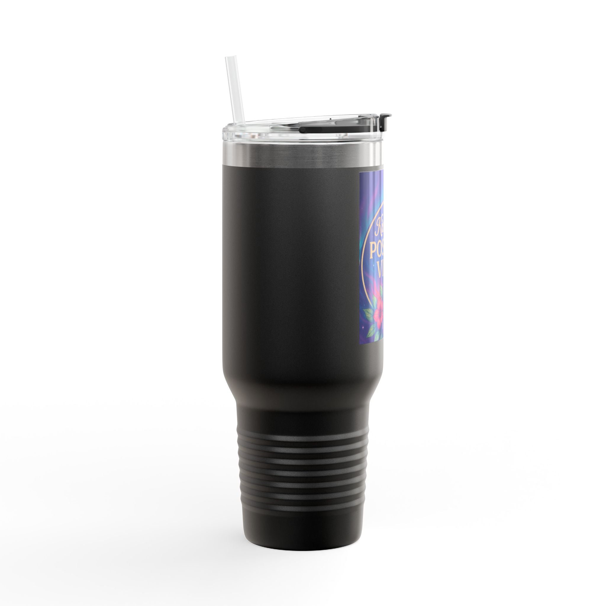 Positive Vibes Insulated Travel Mug | 40oz | Perfect for Coffee Lovers, Gift for Friends, Outdoor Adventures, Motivational Travel Cup, [...]