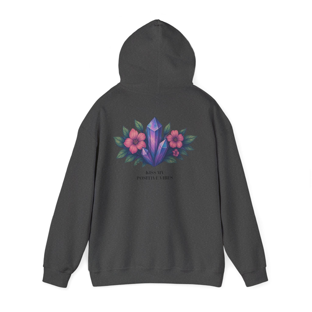 Positive Vibes Floral Hoodie - Cozy Unisex Sweatshirt for All Occasions, Gift Idea for Friends, Positive Affirmation Apparel, Spring Fashion