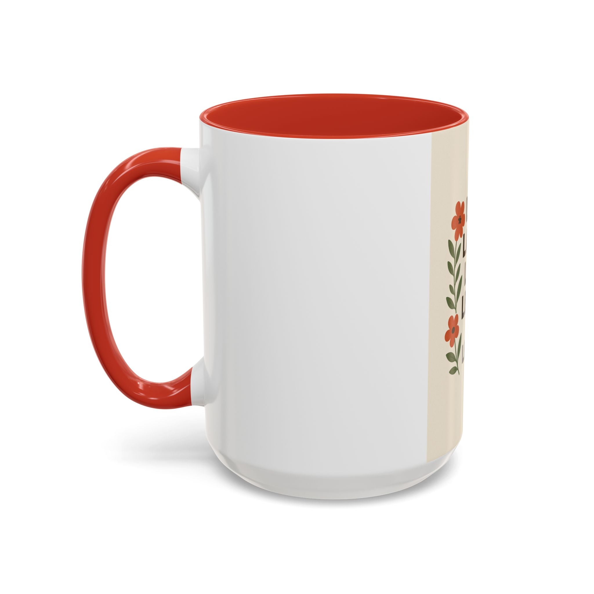 Inspirational Floral Coffee Mug - Live Laugh Love Learn