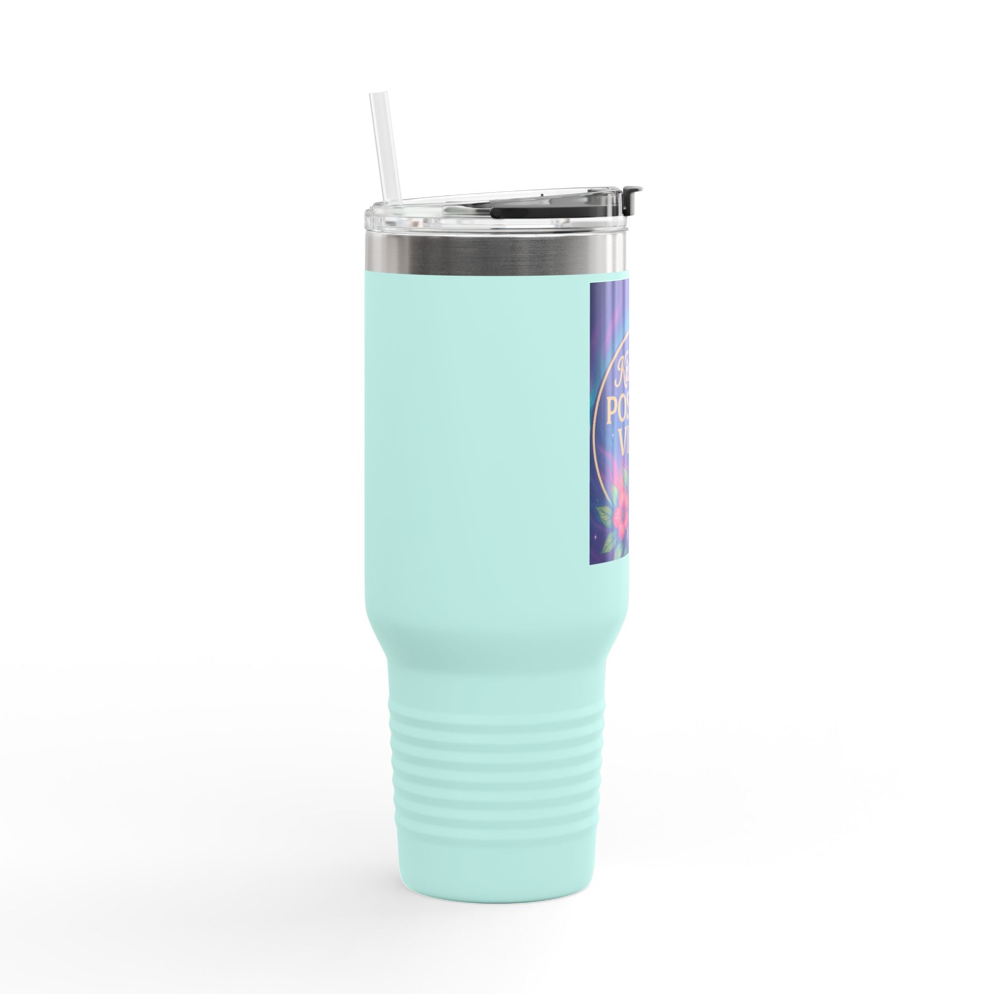 Positive Vibes Insulated Travel Mug | 40oz | Perfect for Coffee Lovers, Gift for Friends, Outdoor Adventures, Motivational Travel Cup, [...]