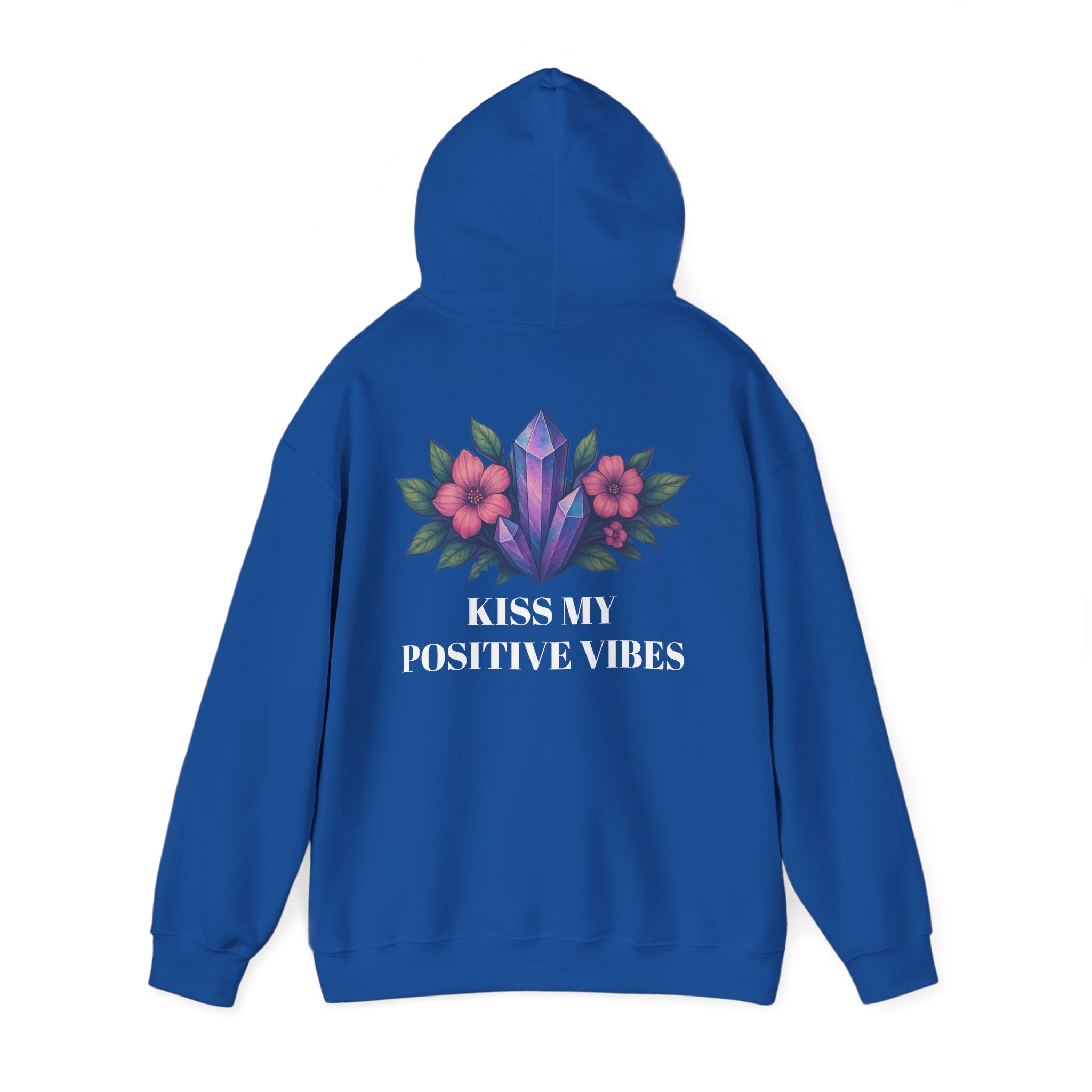 Positive Vibes Hoodie for Comfort Lovers, Cozy Sweatshirt, Gift for Friends, Motivational Apparel, Floral Design